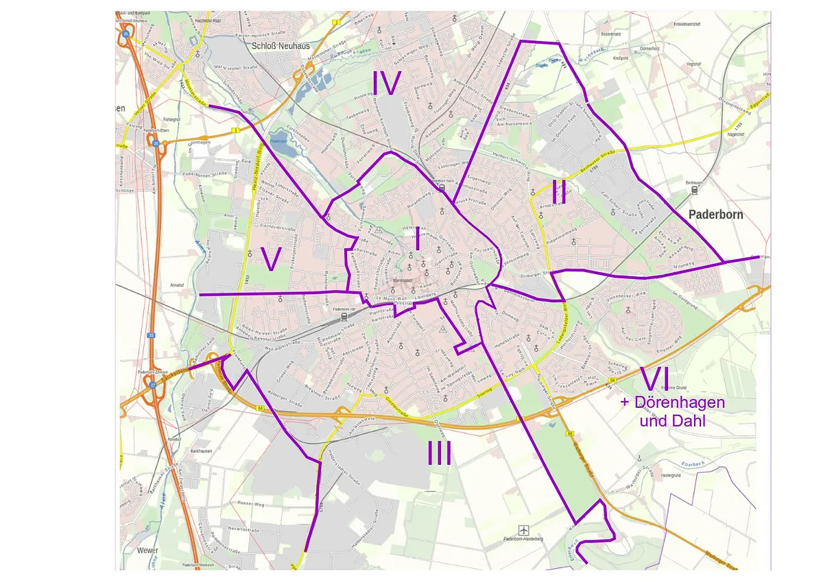Bezirke Paderborn