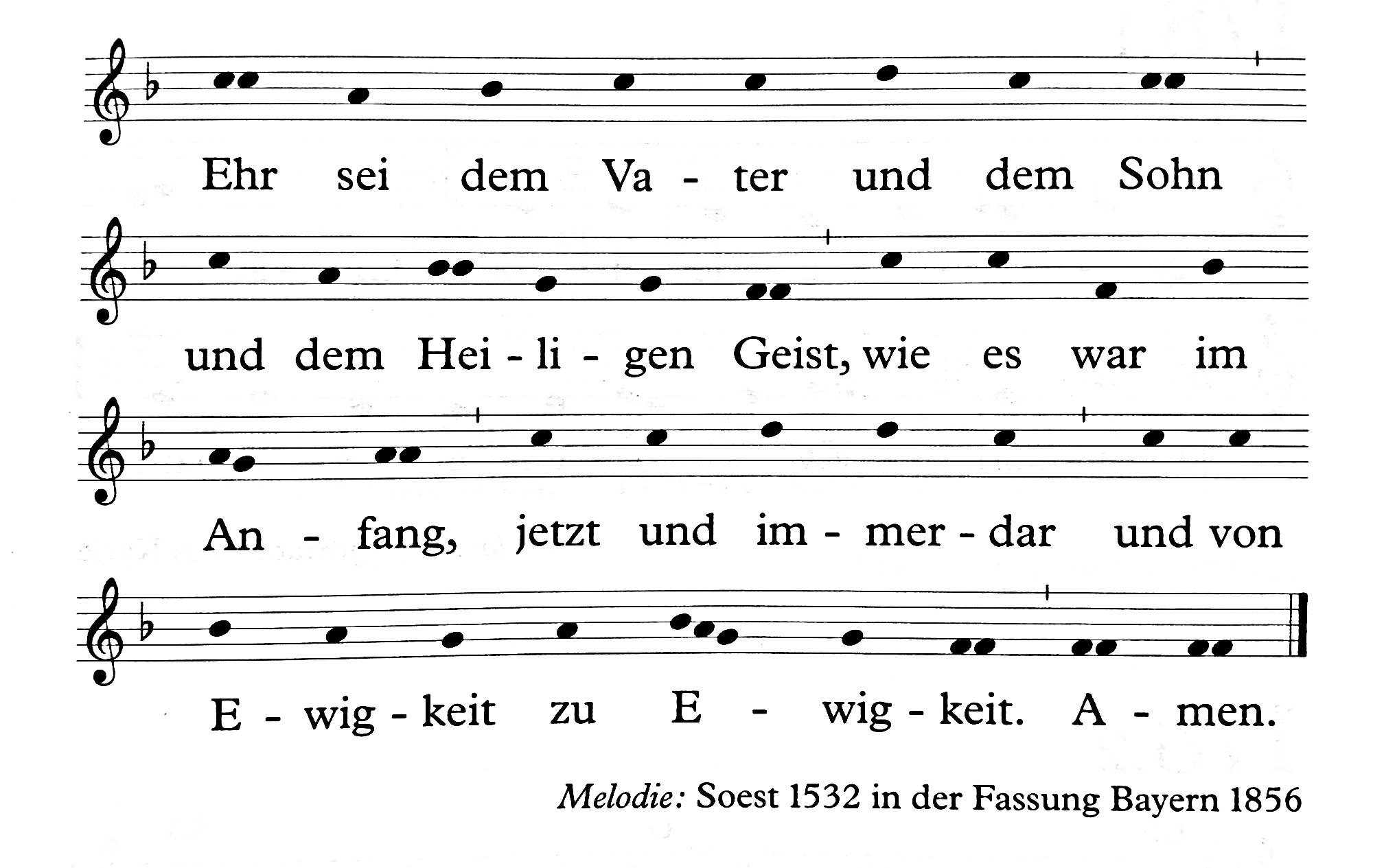 Lied: Ehr sei dem Vater