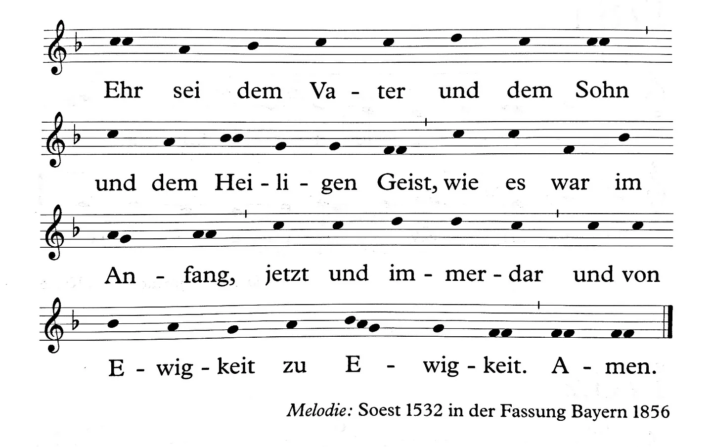 Lied: Ehr sei dem Vater