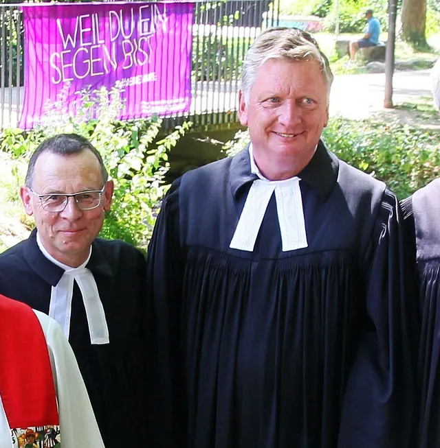 links: Pfarrer Dr. Eckhard Düker, rechts: Pfarrer Gunnar Grahl